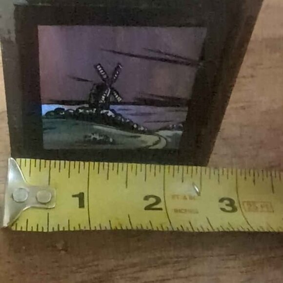 Antique Reverse Painting on Glass with Foil Background - Picture 2 of 10